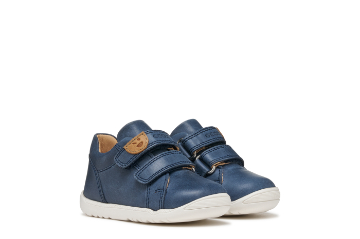 Pantofi copii mici Geox Macchia Baby navy velcro piele naturală respirabili b164nc 03285 Navy [2]