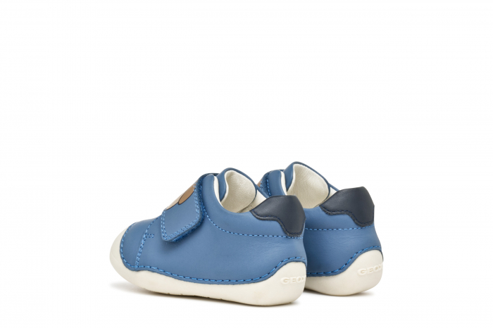 Pantofii copii mici Geox Tutim pentru baieti velcro piele naturală respirabili b164nc 03285 c6627, Whisky [3]