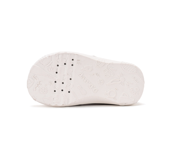 Papuci de interior barefoot D.D.Step Color Your Way albi, imprimeu Fast Food, cod C086-71353 [7]