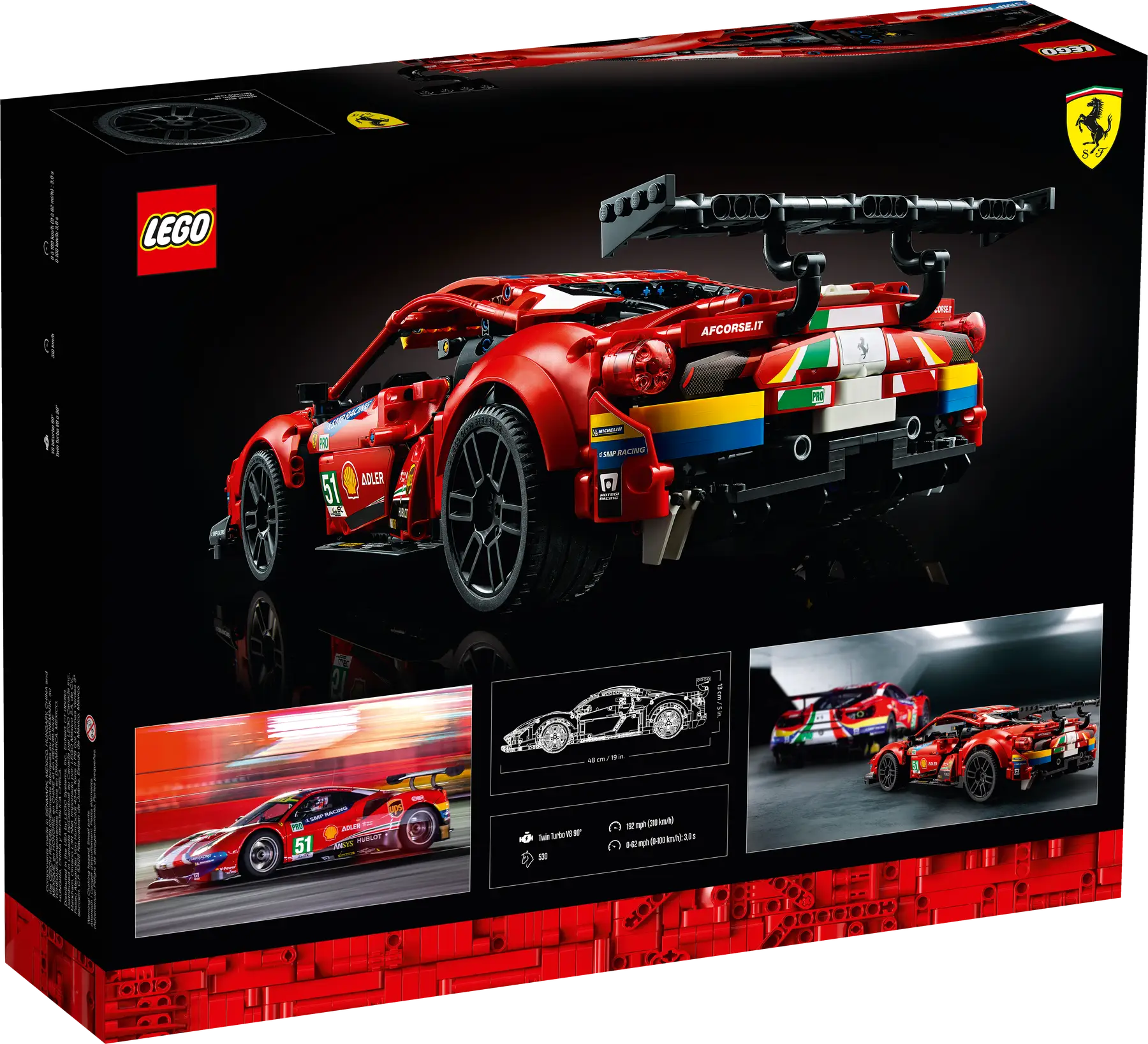 LEGO Technic - Ferrari 488 GTE “AF Corse #51” 42125, 1677 piese [9]