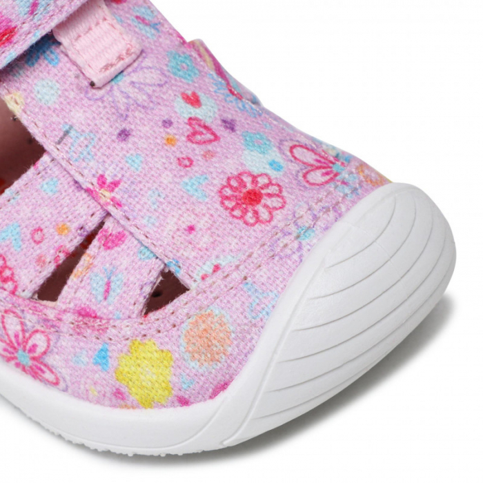Pantofi Fete Primii Pasi Biomecanics 222172-A Rosa Y Flores [7]