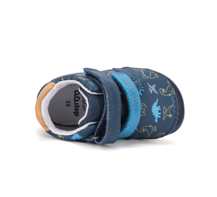 Pantofi barefoot albastri D.D.Step pentru băieți cu dinozauri S070-62594B [4]