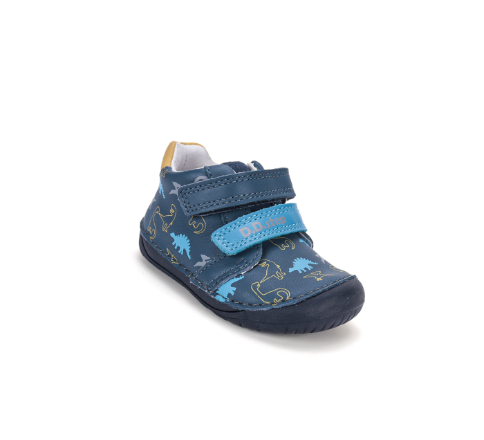 Pantofi barefoot albastri D.D.Step pentru băieți cu dinozauri S070-62594B [7]