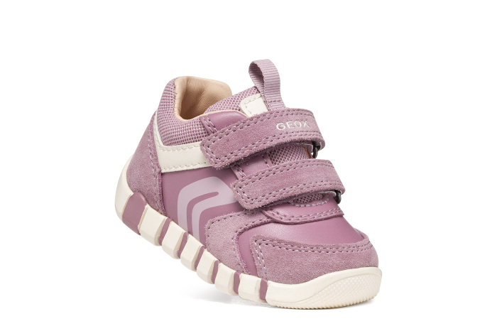 Sneakers Geox Iupidoo fete roz din piele suede B3558C 05422 C8023 [7]