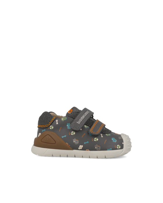 Pantofi gri-antracit Biomecanics cu dinozauri, cod 261129-B213 [2]