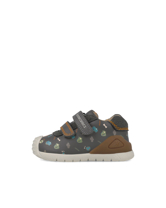 Pantofi gri-antracit Biomecanics cu dinozauri, cod 261129-B213 [6]