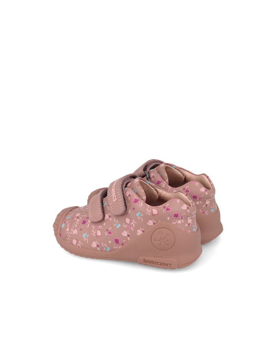 Pantofi din piele naturală roz pentru primii pași, cod 261102-B159 [4]
