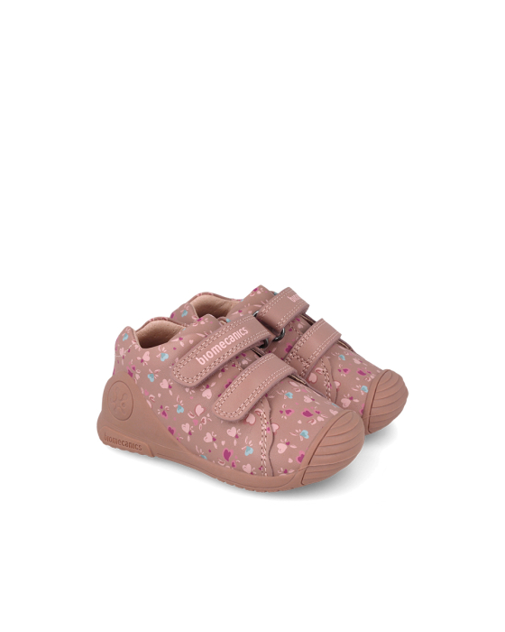 Pantofi din piele naturală roz pentru primii pași, cod 261102-B159 [3]