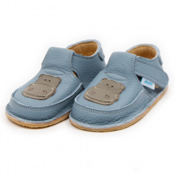 Pantofi copii baby blue cu hipopotam, Dodo Shoes [2]