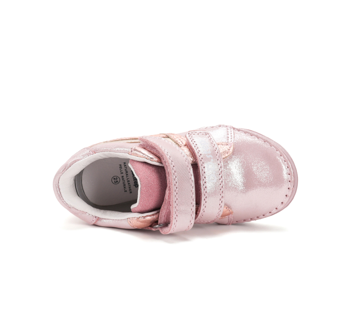 Pantofi roz cu auriu fete D.D.Step S040-62978DM din piele naturală cu călcâi susținut [5]