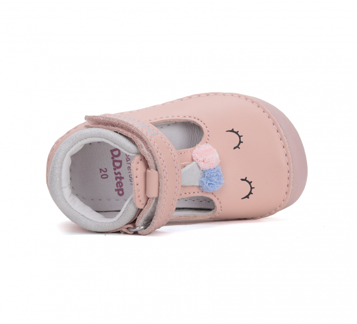 Pantofi Deschisi pentru Primii Pași, Barefoot, Roz, D.D. Step [4]