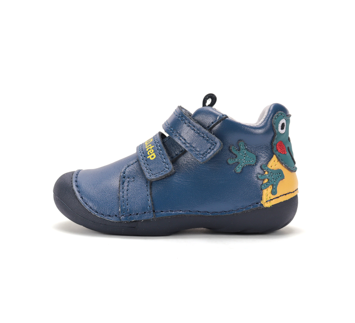 Pantofi albaștri D.D.Step piele naturala flexibili pentru primii pași băieți cu arici S015-62748 [2]