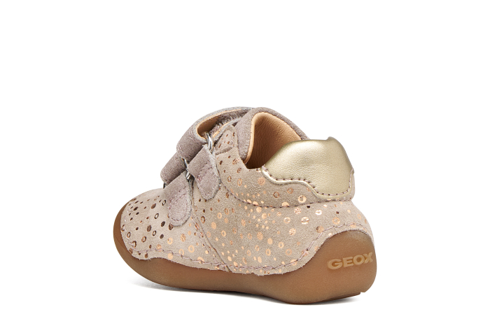 Pantofi primii pași Geox Tutim fete bej din piele B9440B 007NF C5004 [4]