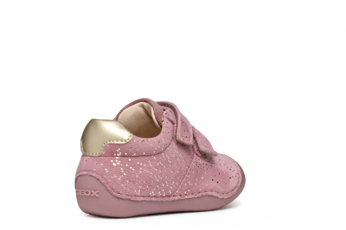Pantofii copii mici Geox Tutim pentru baieti velcro piele naturală respirabili b164nc 03285 c6627, Whisky [6]