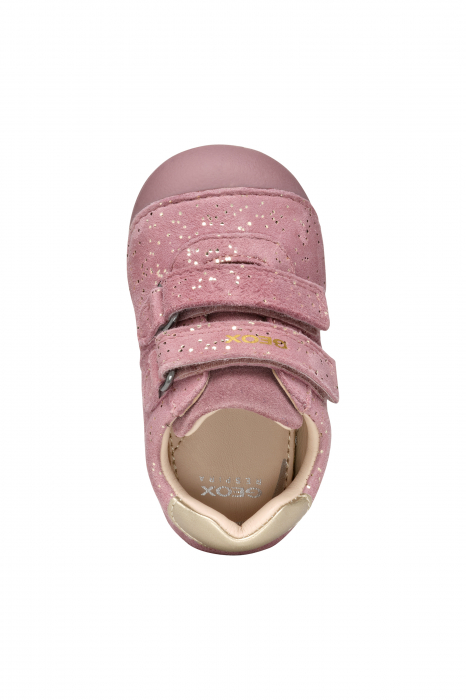 Pantofii copii mici Geox Tutim pentru baieti velcro piele naturală respirabili b164nc 03285 c6627, Whisky [7]
