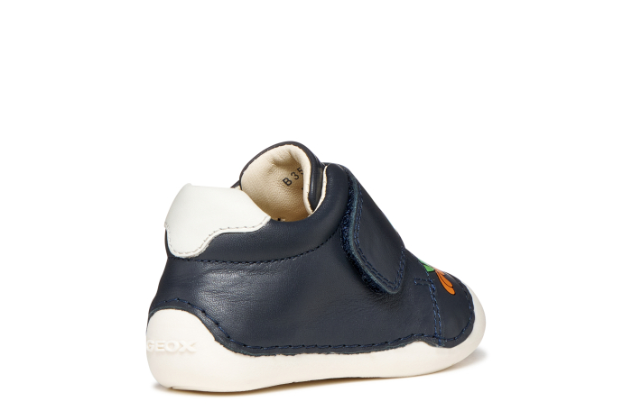 Pantofii copii mici Geox Tutim pentru baieti velcro piele naturală respirabili b164nc 03285 c6627, Whisky [2]