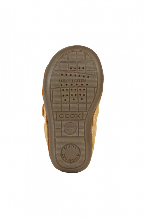 Pantofii copii mici Geox Tutim pentru baieti velcro piele naturală respirabili b164nc 03285 c6627, Whisky [5]