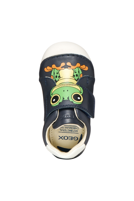 Pantofii copii mici Geox Tutim pentru baieti velcro piele naturală respirabili b164nc 03285 c6627, Whisky [7]