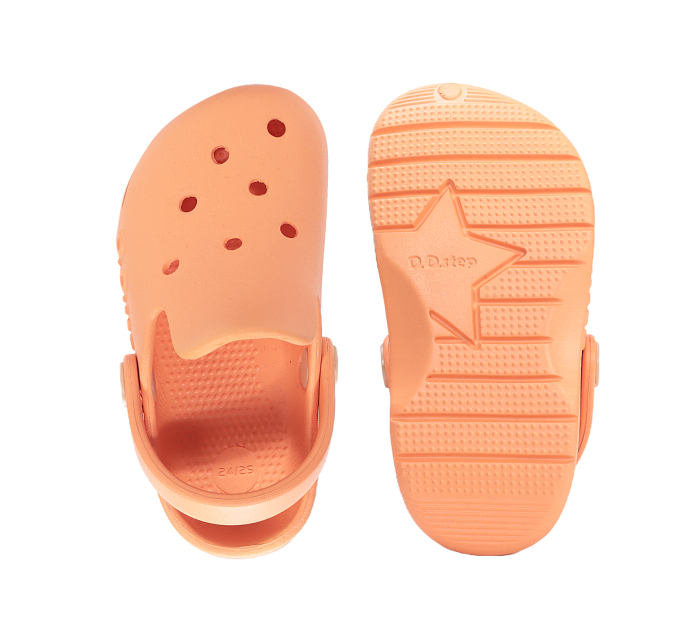 Papuci de plaja din cauciuc unisex portocalii J109-61347G , stil crocsDD Step [7]