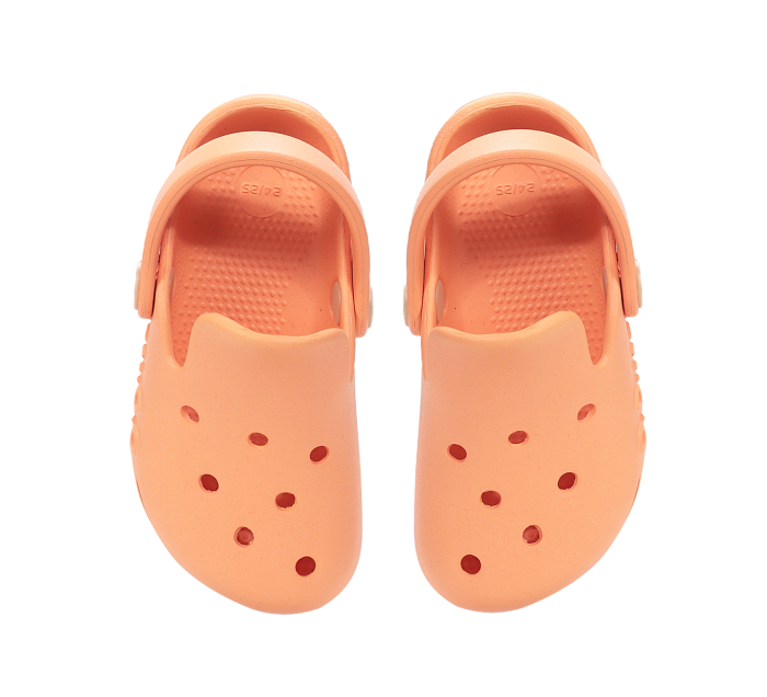 Papuci de plaja din cauciuc unisex portocalii J109-61347G , stil crocsDD Step [6]