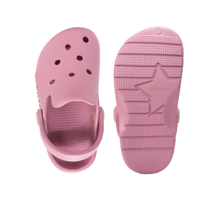 Papuci de plaja din cauciuc pentru fete, roz J109-61347F, stil crocsDD Step [6]