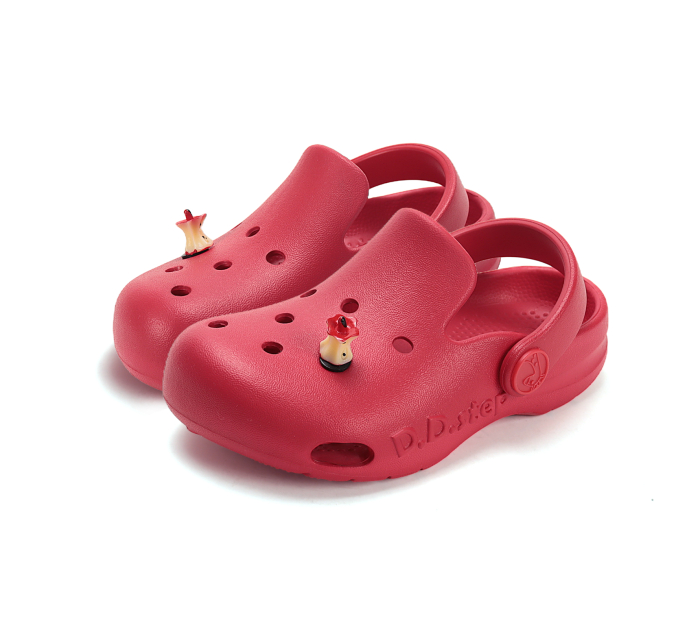 Papuci de plaja din cauciuc pentru fete, rosii J109-61546, stil crocsDD Step [5]