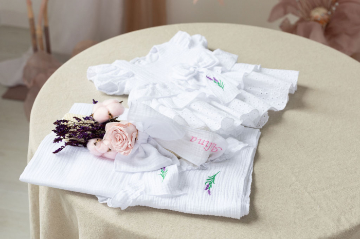 Rochie din Muselina Alba cu Dantela Englezeasca [3]