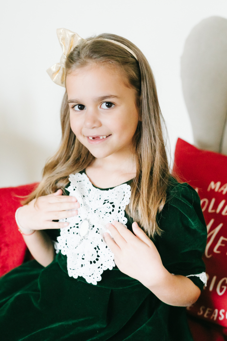 Rochie din catifea verdeTinTin Shop [2]