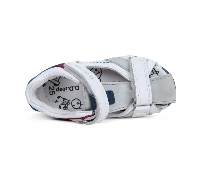 Sandale Baieti White/Naval,  DD Step [5]