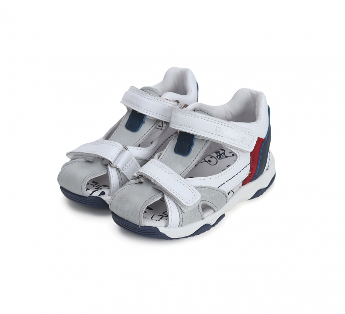 Sandale Baieti White/Naval,  DD Step [7]