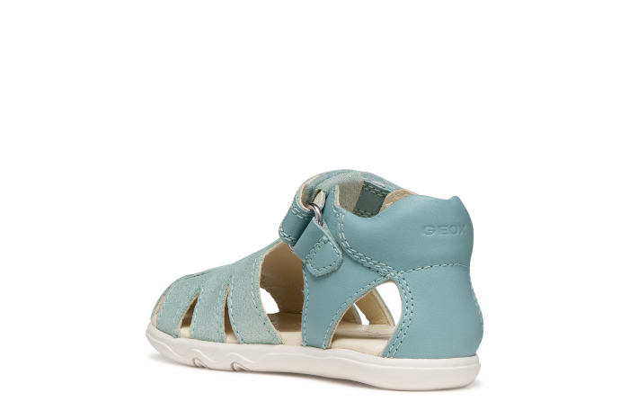 Sandale barefoot Geox primii pași piele naturală B656QA 40CR85 C4070 sidefate pentru fete [2]