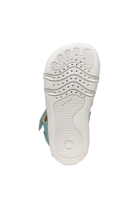 Sandale barefoot Geox primii pași piele naturală B656QA 40CR85 C4070 sidefate pentru fete [5]
