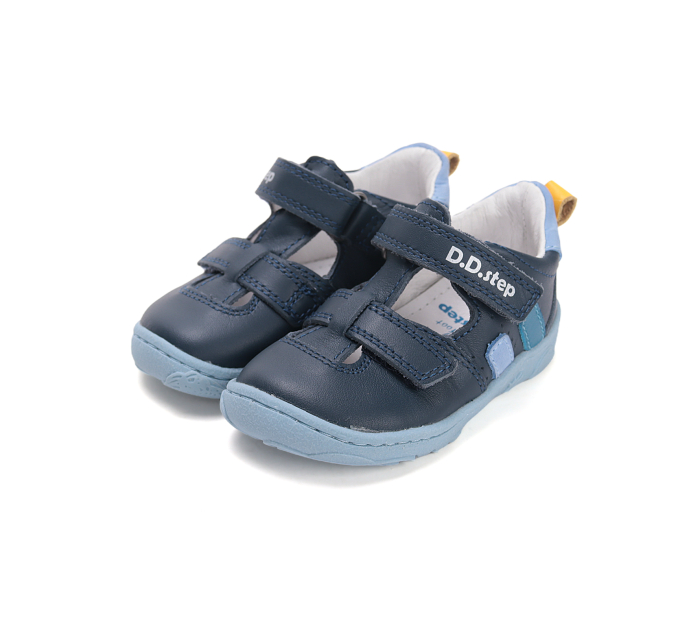 Sandale decupate barefoot DD Step primii pași piele naturală H077-61288 navi pentru baieti [6]