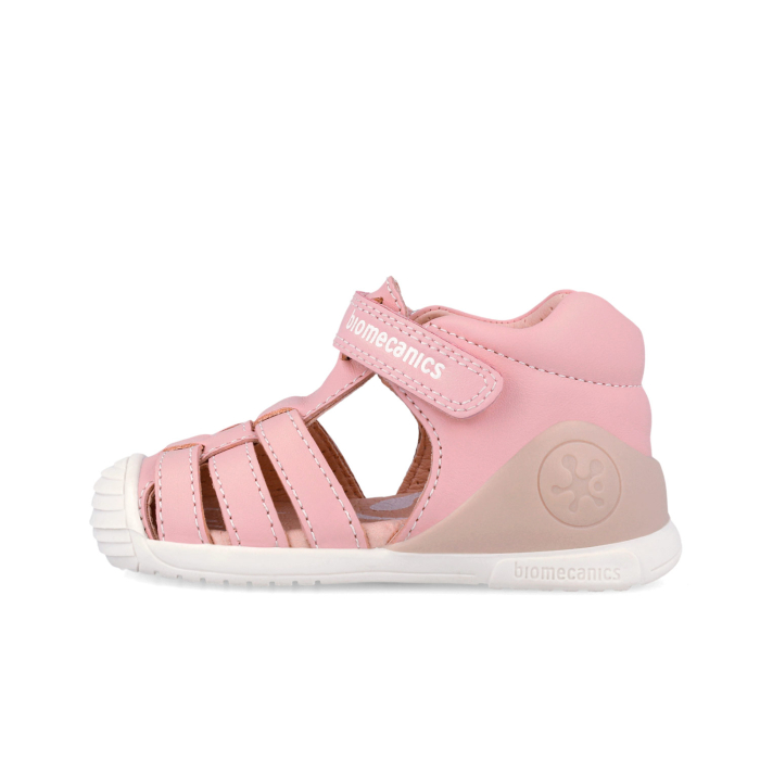 Sandale  262115-B032 din piele naturala, flexibile, pentru fete in culoarea roz, cu calcai intarit [4]