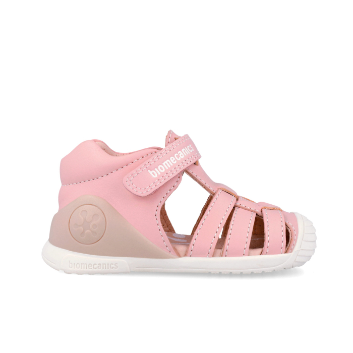 Sandale  262115-B032 din piele naturala, flexibile, pentru fete in culoarea roz, cu calcai intarit [5]