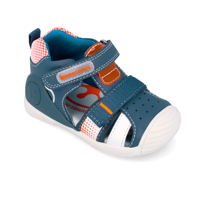 Sandale 262124-A556 din piele naturala, flexibile pentru baieti in culoarea bleumarin 262124-A556 [3]