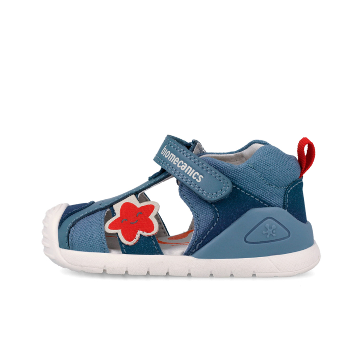Sandale 262127-A631 din piele naturala, flexibile pentru baieti in culoarea crem [4]