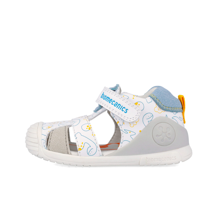 Sandale 262125-C050 din piele naturala, flexibile pentru baieti in culoarea alb [2]