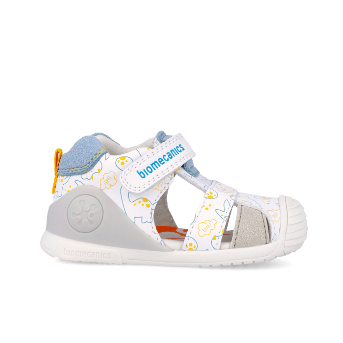 Sandale 262125-C050 din piele naturala, flexibile pentru baieti in culoarea alb [3]