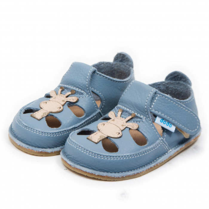 Sandale copii Baby Blue cu Girafa, Dodo Shoes [2]