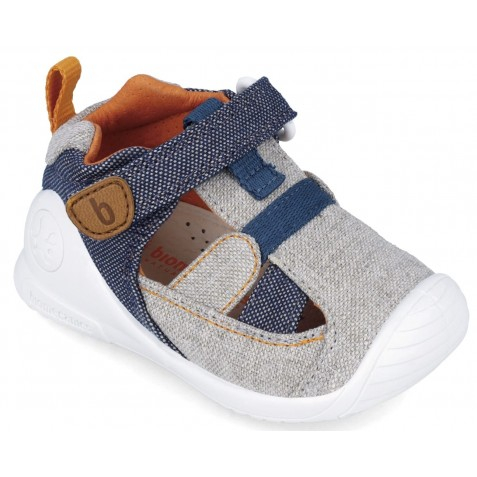 Sandale Copii Primii Pasi Biomecanics 242186-B Gris y Azul [4]