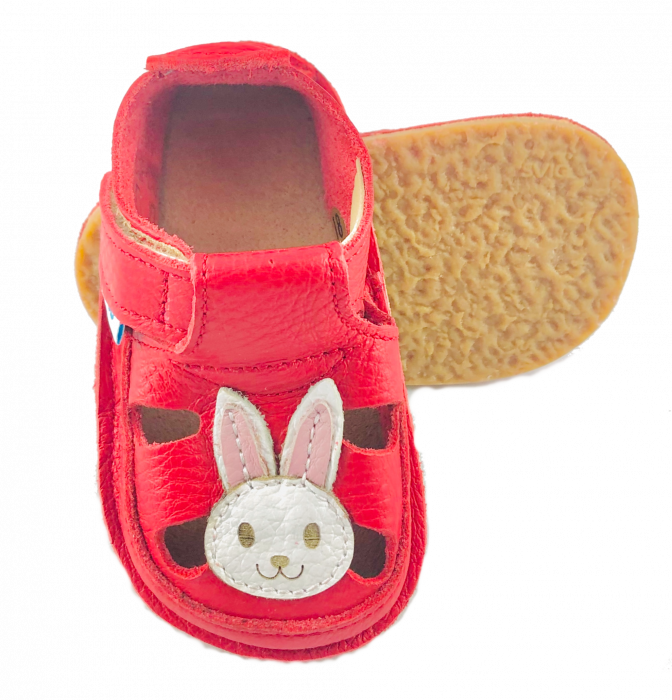 Sandale Rosii cu Iepuras, Dodo Shoes 4