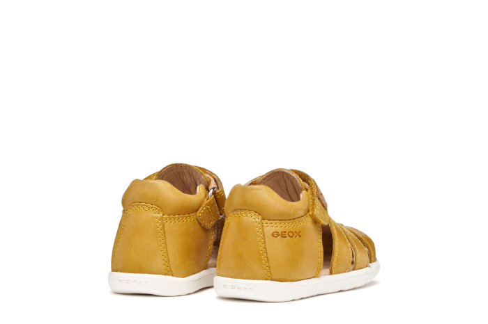 Sandale Geox primii pași piele naturală B Sandal Macchia B254VA 000CL C2003 galbene pentru baieti [3]