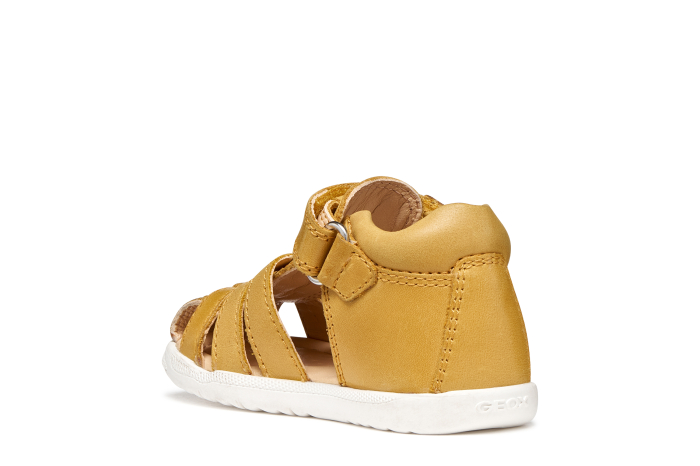 Sandale Geox primii pași piele naturală B Sandal Macchia B254VA 000CL C2003 galbene pentru baieti [5]