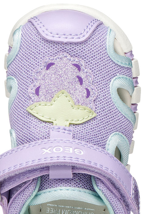 Sandale Geox primii pași B Sandal Strawberry B6517B lila cu căpșunel pentru fetițe [8]