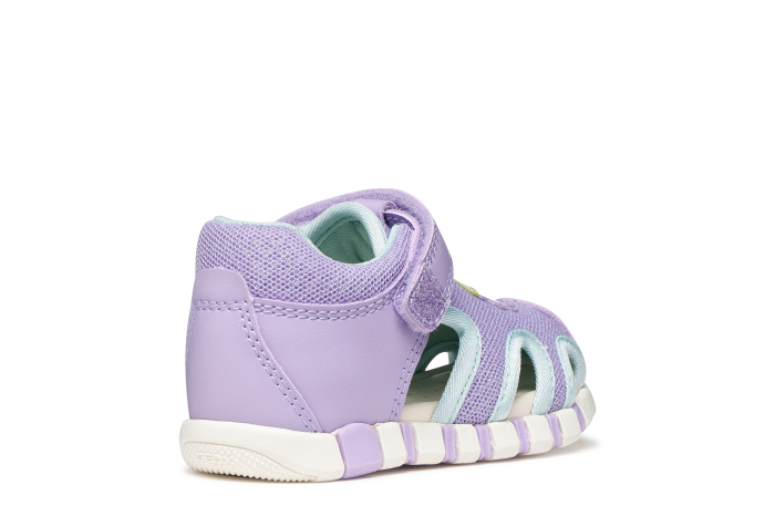 Sandale Geox primii pași B Sandal Strawberry B6517B lila cu căpșunel pentru fetițe [5]