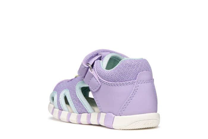 Sandale Geox primii pași B Sandal Strawberry B6517B lila cu căpșunel pentru fetițe [4]