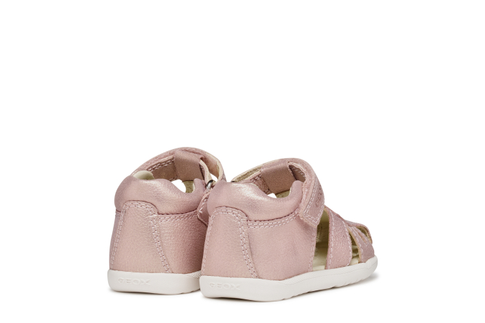 Sandale Geox primii pași piele naturală B Sandal Macchia Gir B654WA roz pentru fetițe [3]