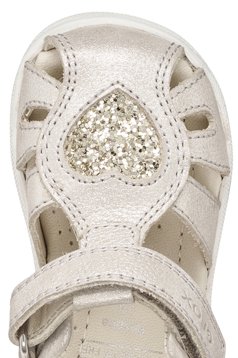 Sandale Geox primii pași piele naturală B Sandal Macchia Gir B654WA 0MAEW C0262  cremz pentru fetițe [9]