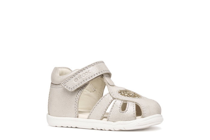 Sandale Geox primii pași piele naturală B Sandal Macchia Gir B654WA 0MAEW C0262  cremz pentru fetițe [4]